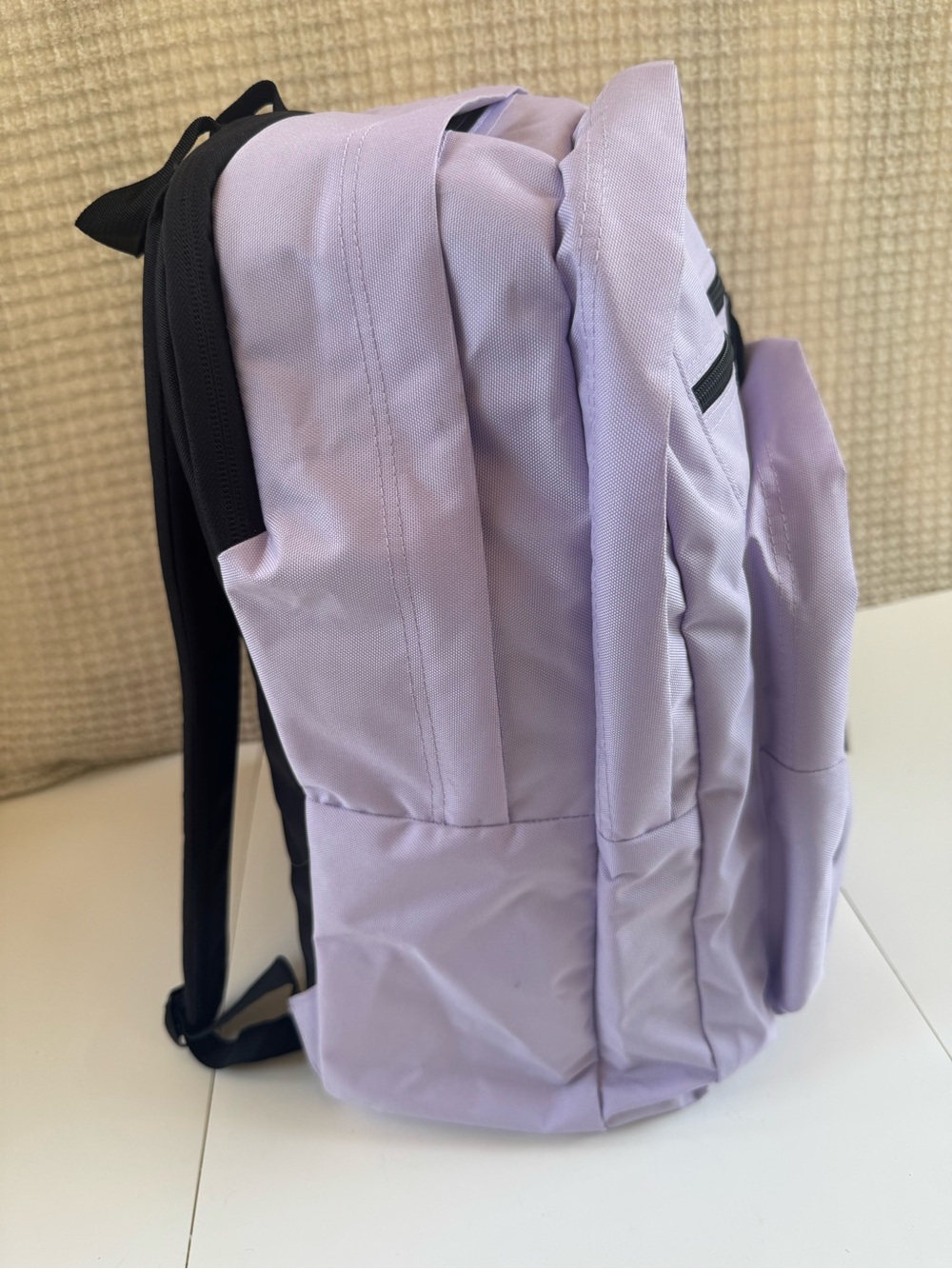 Jansport Lavender Backpack with Navy Logo - Picture 2 of 10